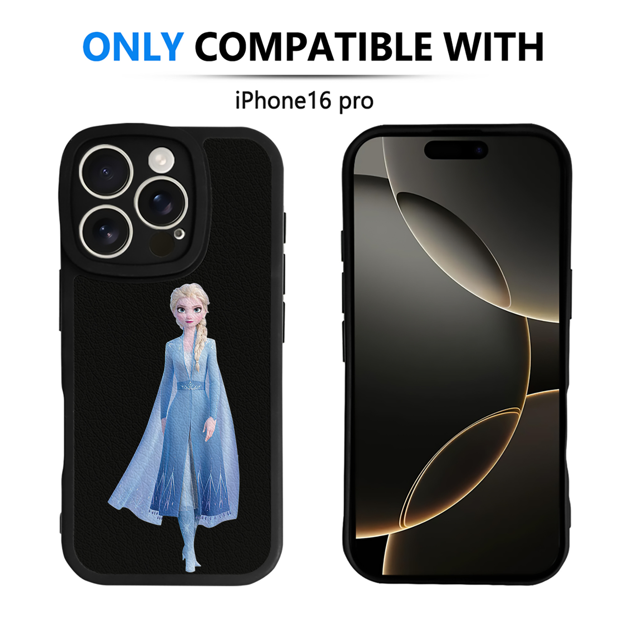 （画像用） アナと雪の女王 アンナ エルサ Frozen Anna Elsa 【iPhone 16シリーズ対応】シリコンスマホケース（レザー調） 材質：シリコン